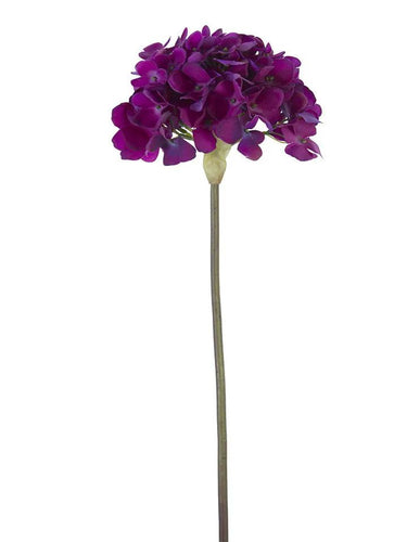 AmBest Fresh Touch Hydrangea Stem Violet Purple 21" - Uncategorized Silk