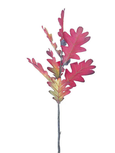 AmBest Oak Leaf Acorn Spray Rust Red 25" - Uncategorized Silk
