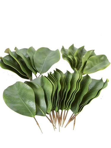 AmBest Magnolia Leaves (x30) Green 8" - Uncategorized Silk