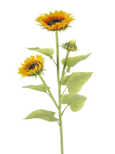AmBest Sunflower Spray Yellow Orange 42" - Uncategorized Silk