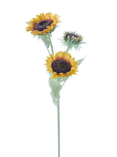 AmBest Sunflower Spray Yellow 34" - Uncategorized Silk