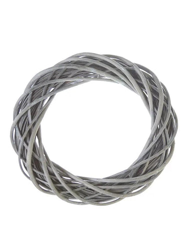 Willow Vine Wreath silk, gray bleached, 12in AmBest