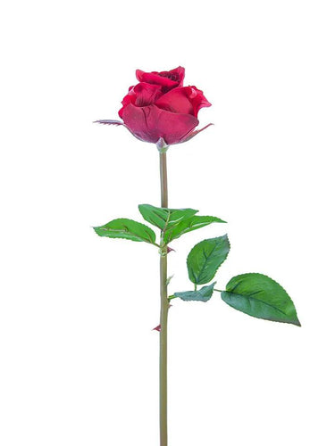 AmBest Real Touch Rose Bud Stem Crimson 23" - Silk