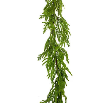 Norfolk Pine Garland 6 ft, green silk garland by AmBest