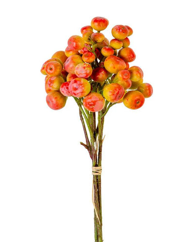 AmBest Berries Bundle Orange 14.5" - Artificial Non-Flowering Plants Silk