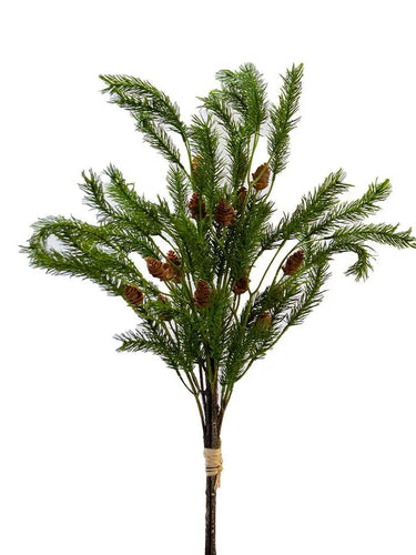 Pine Bundle Green 34in Silk with pinecones by AmBest