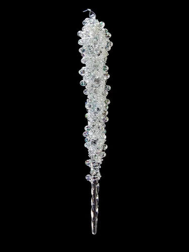 AmBest Iridescent Beaded Icicle Ornament 11" - Holiday Ornaments Silk