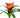 AmBest UV Bromeliad Spray Orange 22" - Artificial Non-Flowering Plants Silk
