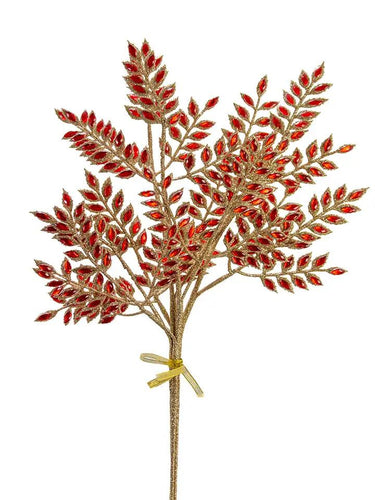 Glitter Diamond Silk Tree bundle, red and gold, 23 inches, AmBest