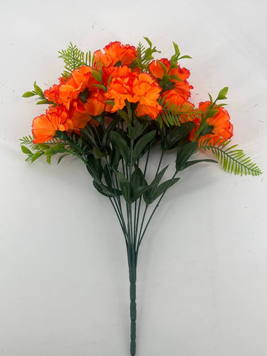 Fortune Carnation Bush Orange 18” - Silk