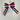 Direct Export Red, White, and Blue 4th of July Velvet Stripe Bow 20"X10" - Uncategorized Silk