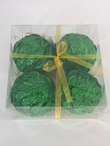 Supreme Ball Ornament Green (Box of 4) 5" - Uncategorized Merchandise