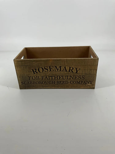 Gerson "Rosemary" Nesting Wood Engraved Planter Med 11"L - Uncategorized Merchandise