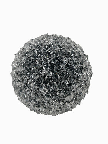 Supreme Glitter Iced Ball Ornament Black 4" - Holiday Ornaments Merchandise