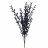 Direct Export Glitter Boxwood Spray Midnight Blue 22" - Artificial Non-Flowering Plants Silk