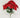 Supreme Glitter Poinsettia Bush x5 Red 22" - Artificial Flowering Plants Silk
