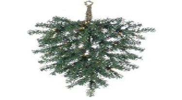 Norway Pine Teardrop 32in Silk swag, green, Direct Export