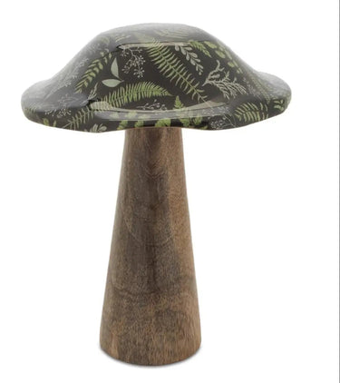 Melrose Wood Floral Mushroom (2 Sizes) - Uncategorized Merchandise