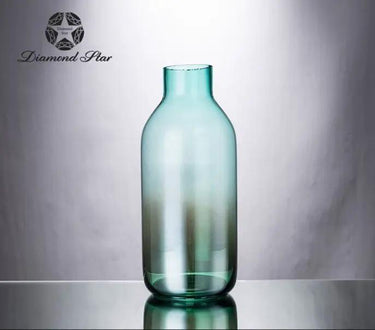 Diamond Star Blue Glass Vase 5.5"D x 14.6"H - Vases Merchandise