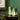 Green Glass Tree B/O Luminary by Melrose, 2 sizes, green with white tree pattern
