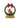 Melrose LED Cardinal Globe Ornament; 5”H, red cardinal in green holly wreath with red bow