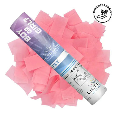 Wholesale Gift Experts Gender Reveal Confetti Cannon 12" - Baby Pink - Confetti Merchandise