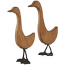 Deco Marché Brown Wood/Metal Duck Sculpture (2 Sizes) - Sculptures & Statues Merchandise