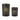 Melrose black glass snowflake candle holders, 2-piece set, gold interior