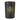 Black glass snowflake candle holder with gold pattern; two sizes.