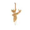 Accent Decor Eugene Gold Moose Ornament 2.5" x 4" x 5" - Holiday Ornaments Merchandise
