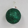Supreme Glitter Ball Ornament Green (Box of 2) 6"D - Holiday Ornaments Merchandise