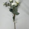 Supreme Rose Spray White 28" - Artificial Flowering Plants Silk