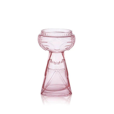 Diamond Star Pink Angel Shaped Glass Vase 4.3"D x 7.1"H - Vases Merchandise