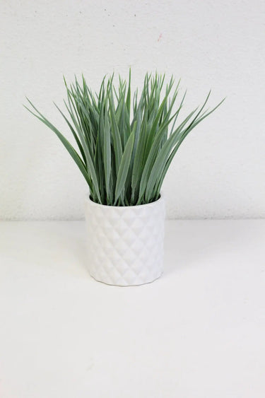 Supreme Grass w/ Pot 9.5" - Artificial Non-Flowering Plants Silk