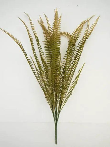 Supreme Dusty Fern Bush 24.5" - Artificial Non-Flowering Plants Silk