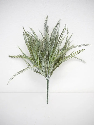 Supreme Grass Bush Grey-Green 18" - Artificial Non-Flowering Plants Silk