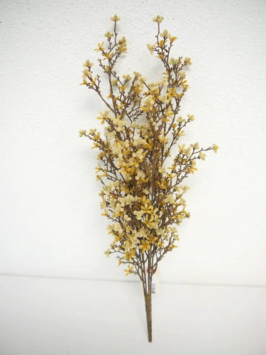 Supreme Mimosa Bush Beige 20" - Artificial Flowering Plants Silk