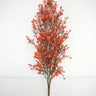 Supreme Berry/Star Flower Bush Orange 21" - Artificial Non-Flowering Plants Silk