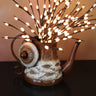 Light Garden Lit LED Natural Pussy Willow Spray 20" - Artificial Non-Flowering Plants Lamps/Lights