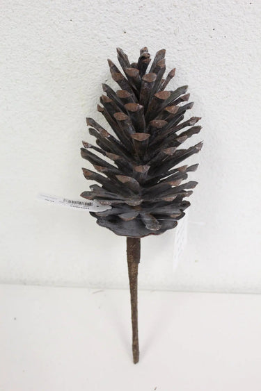 Supreme Pine Cone Pick 13" - Artificial Non-Flowering Plants Silk