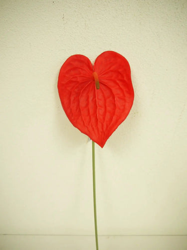 Supreme Anthurium Stem Red 28" - Artificial Non-Flowering Plants Silk