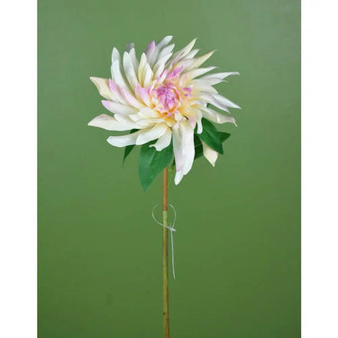 Direct Export Dahlia Stem Cream/Pink 27.5" - Artificial Flowering Plants Silk