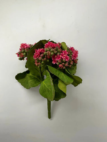Supreme Kalanchoe Bush 9'' Pink - Artificial Flora Silk