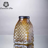 Diamond Star Amber Glass Vase 4.7"D x 7.9"H - Vases Merchandise
