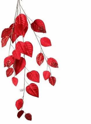 Direct Export Jewel Leaf Garland Red 39" - Garlands Silk