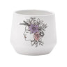 Napco Ceramic Woman with Flower Bouquet on Head Planter 4.75"H - Merchandise