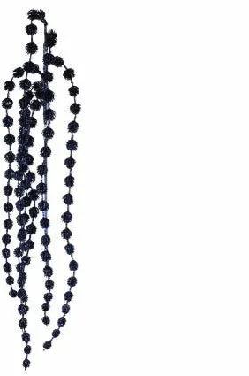 Direct Export Glitter Hanging Pine Spray Midnight Blue 42" - Artificial Non-Flowering Plants Silk