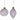 Direct Export Glass Glitter Ball or Drop Ornament (2 Asst) Lavender 4" - Holiday Ornaments Merchandise