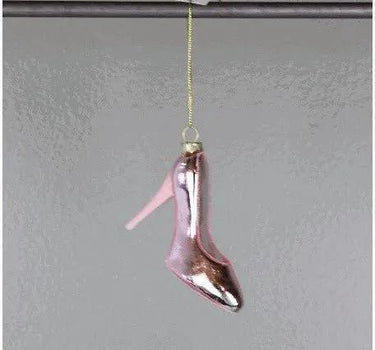 Direct Export Glass Slipper Ornament Pink 3.5" - Holiday Ornaments Merchandise