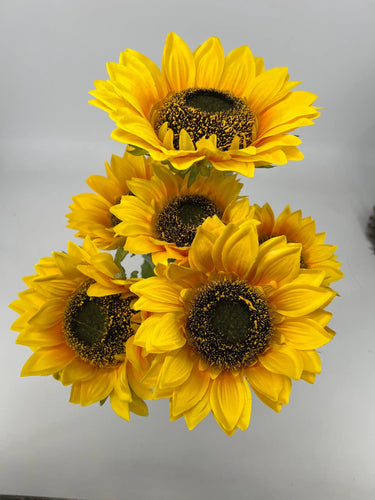 Supreme Sunflower Bush Yellow 22" - Uncategorized Silk
